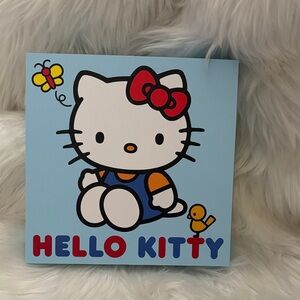 Hello Kitty Art Panel in Light Blue with Red Bow